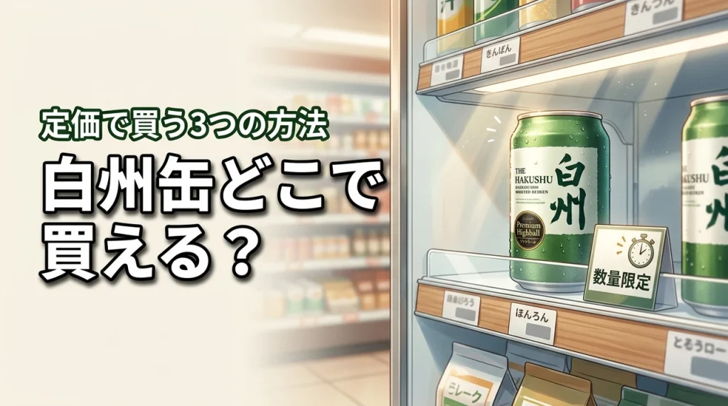 白州の缶はどこで買える？定価で手に入れる3つの方法と販売店舗まとめ