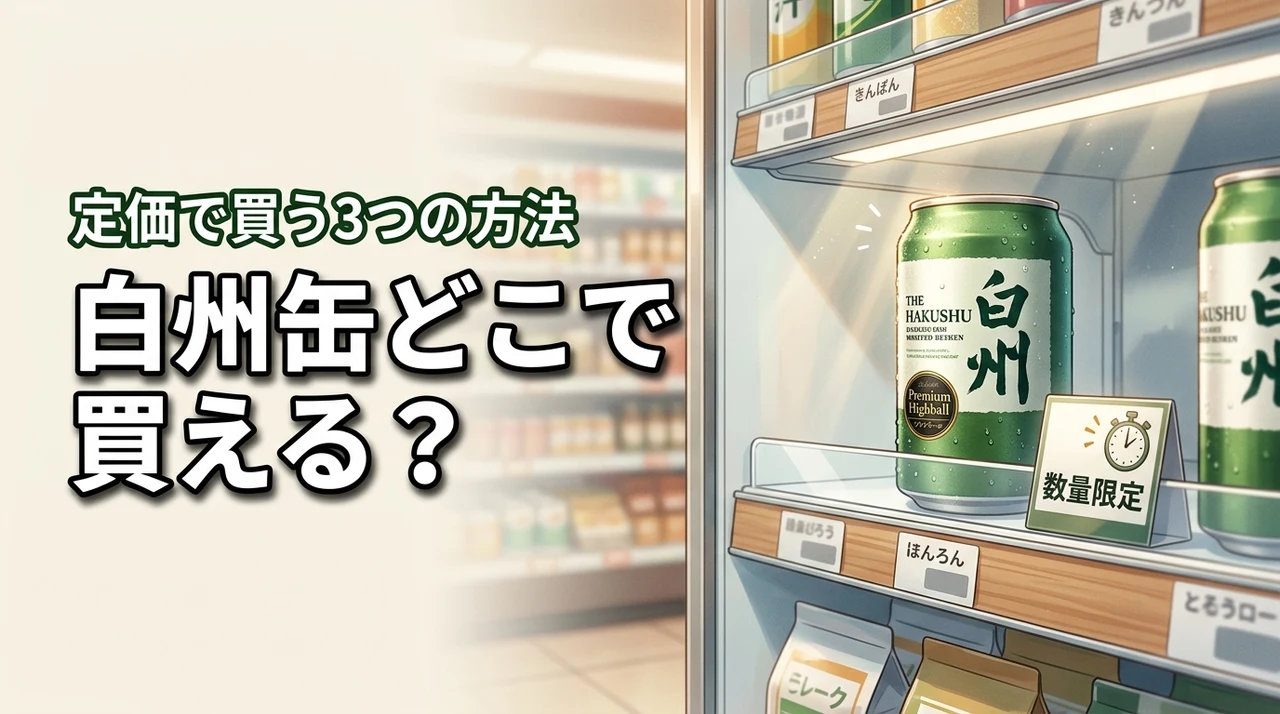白州の缶はどこで買える？定価で手に入れる3つの方法と販売店舗まとめ