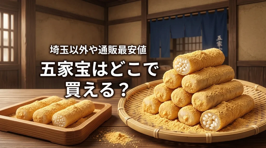 【五家宝はどこで買える？】埼玉以外でも買える店舗や通販の最安値を一挙公開