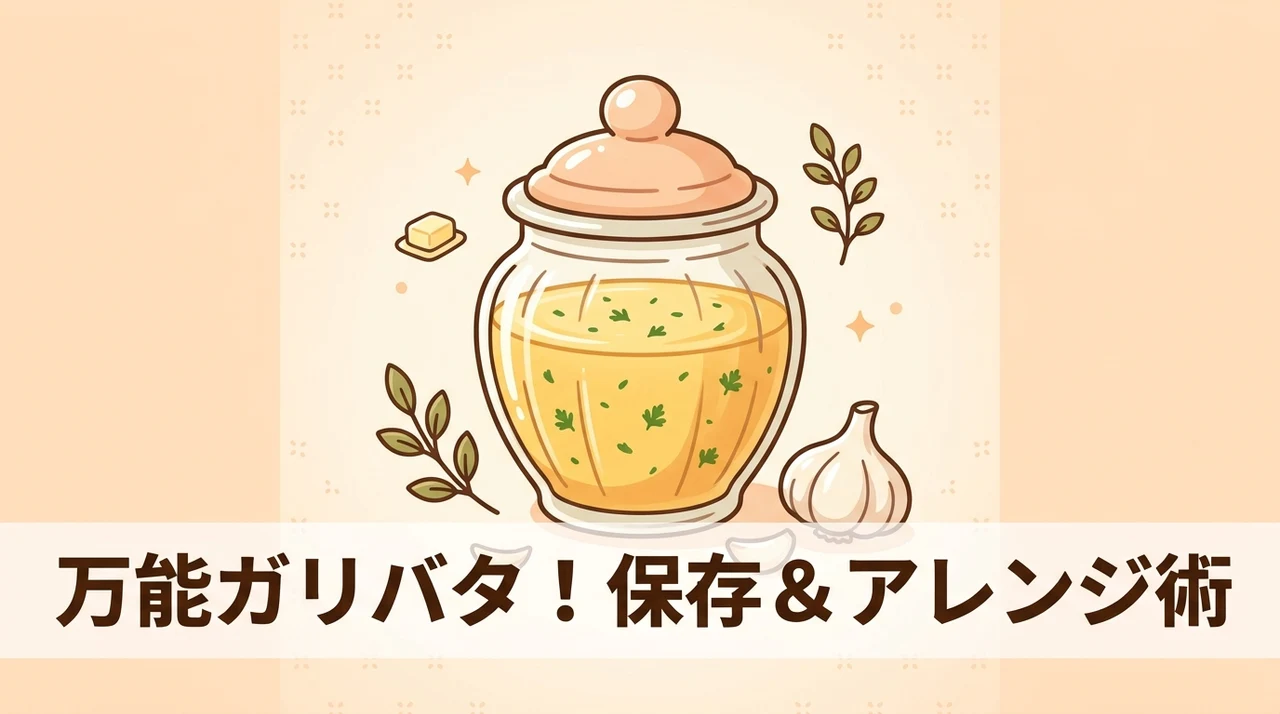保存方法とガーリックバターソースのアレンジ
