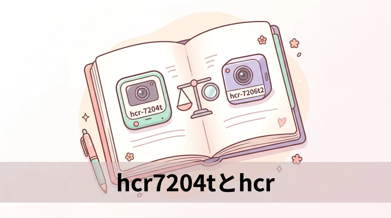 hcr-7204tとhcr-7206t2の違いを比較のイメージ画像(本体メモリ記録回数・スマホアプリ連携・基本性能と測定精度)