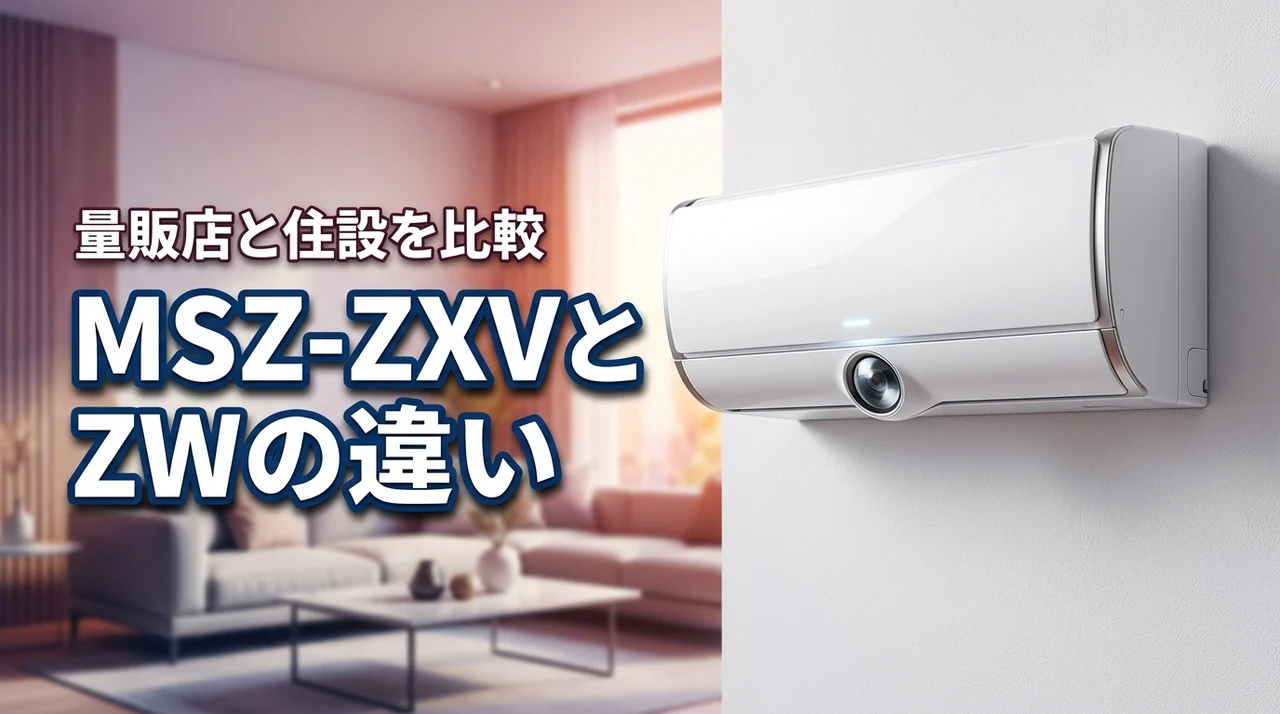 msz zxvとmsz-zwの違いが気になる人必見！量販店と住設モデルはどっちがお得？（記事のアイキャッチ画像）