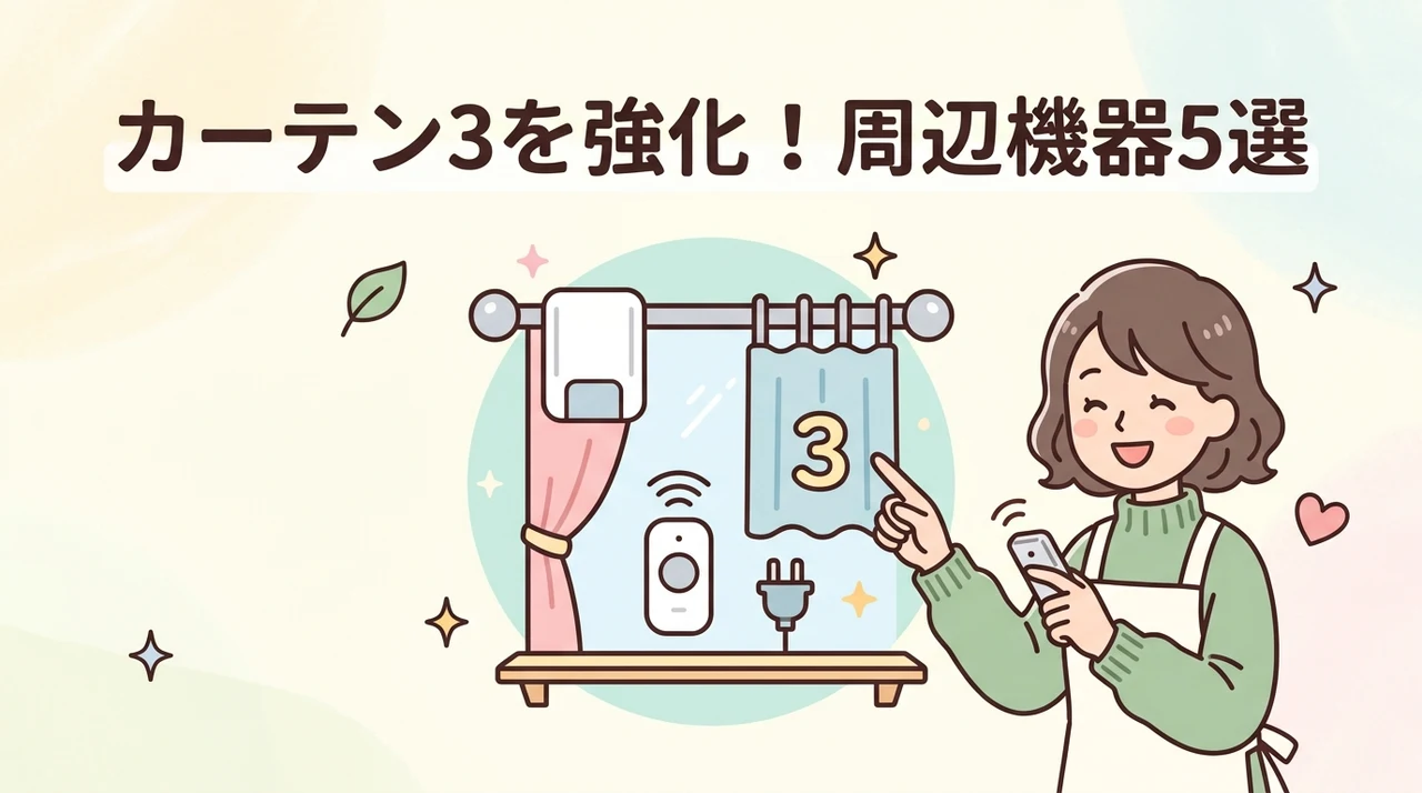 スイッチボット カーテン 第3世代の周辺機器5選のイメージ画像(switchbot ソーラーパネル3・Amazon Echo・Googleアシスタント)